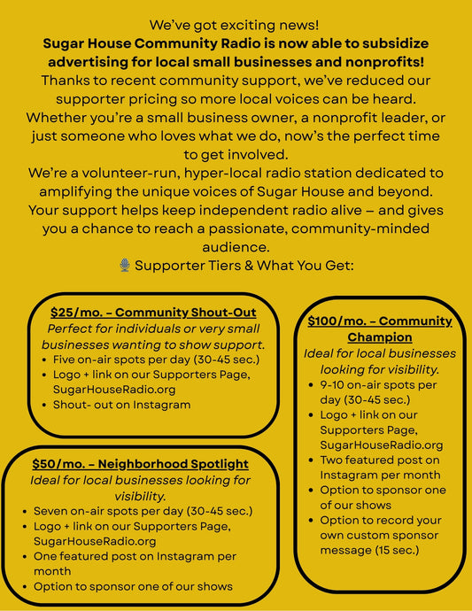Small Business/Non Profit Advertising